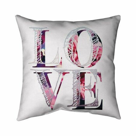 BEGIN HOME DECOR 26 x 26 in. Love Bloom-Double Sided Print Indoor Pillow 5541-2626-QU24-2